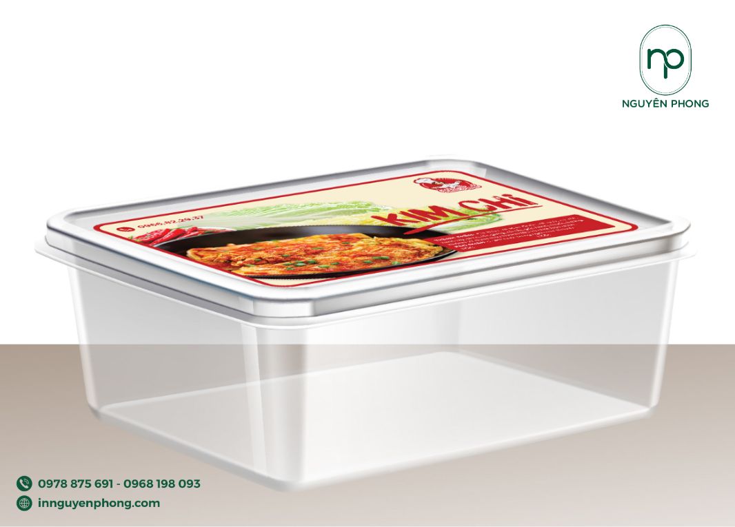 in tem nhãn kim chi bằng chất decal giấy